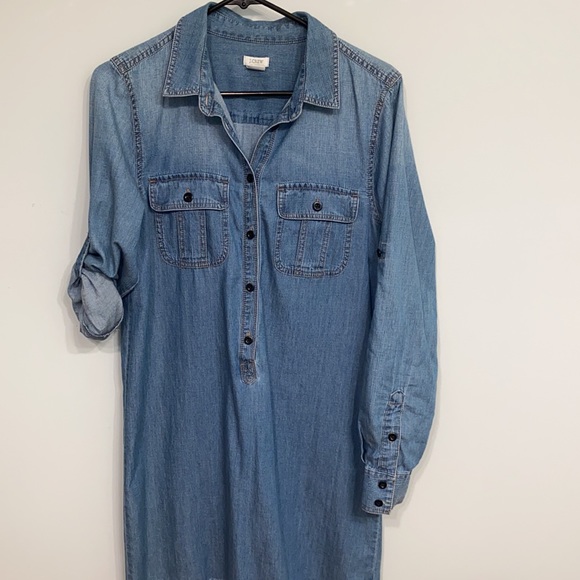 J Crew, soft, denim Jean dress, worn once, great condition, no flaws, size 4 - Picture 7 of 7